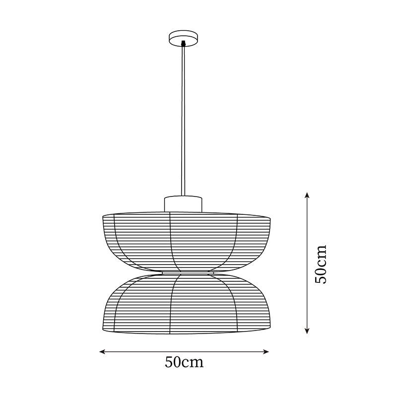 Pendant Lamp White Fabric Shade Black Cable Gentle Ambient Glow - Lamp Copper