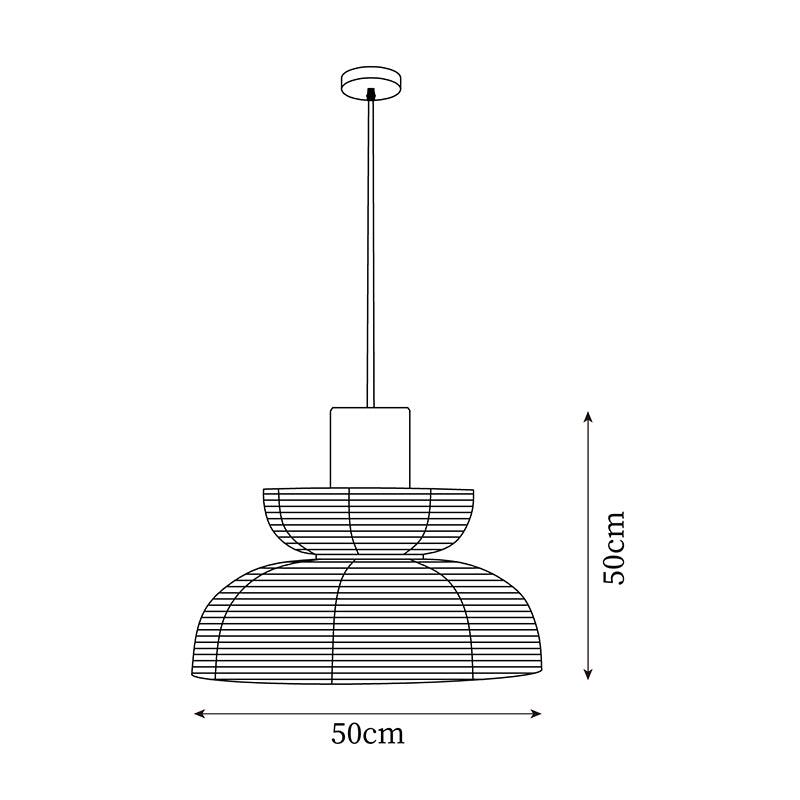 Pendant Lamp White Fabric Shade Black Cable Gentle Ambient Glow - Lamp Copper