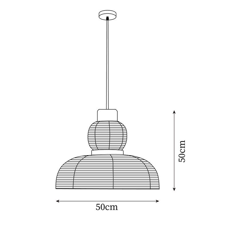 Pendant Lamp White Fabric Shade Black Cable Gentle Ambient Glow - Lamp Copper