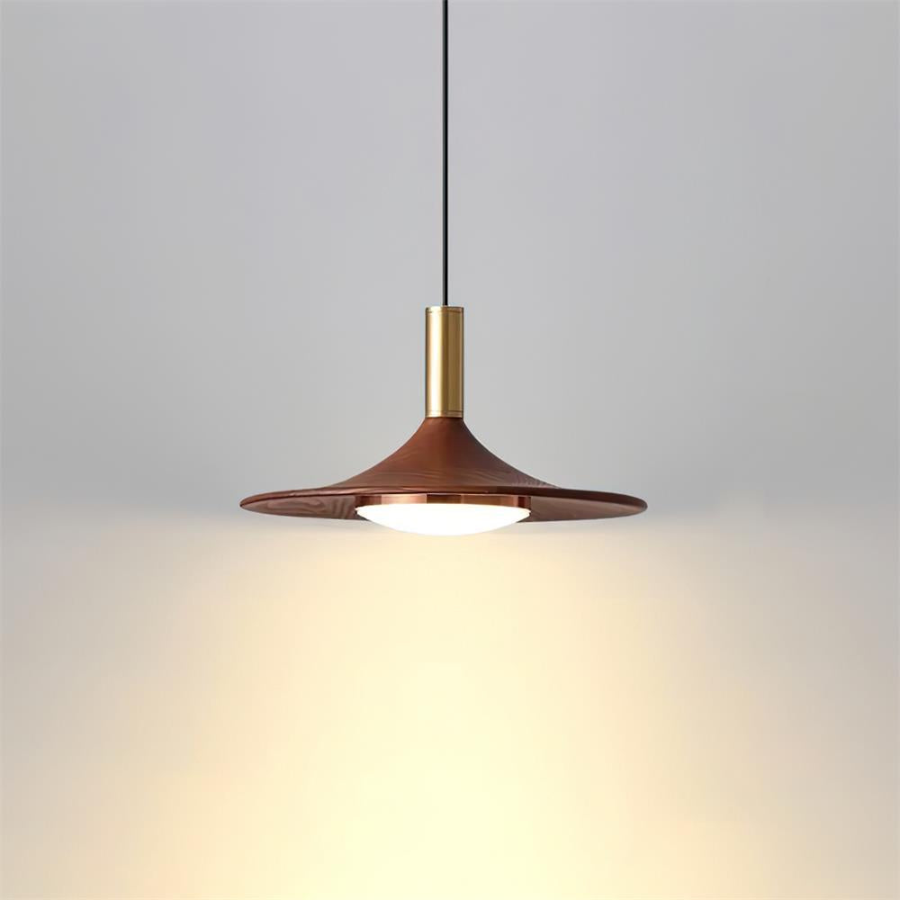 Pend­­ant Light Hat Shape Midcentury - Lamp Copper