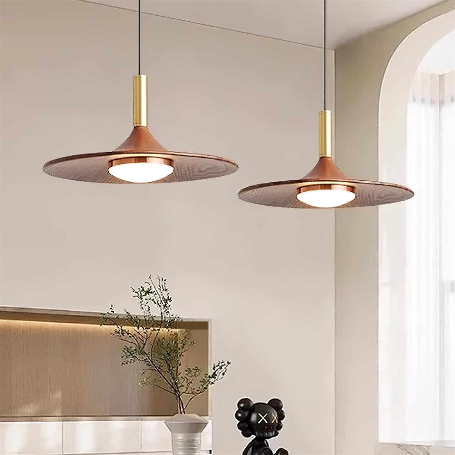Pend­­ant Light Hat Shape Midcentury - Lamp Copper