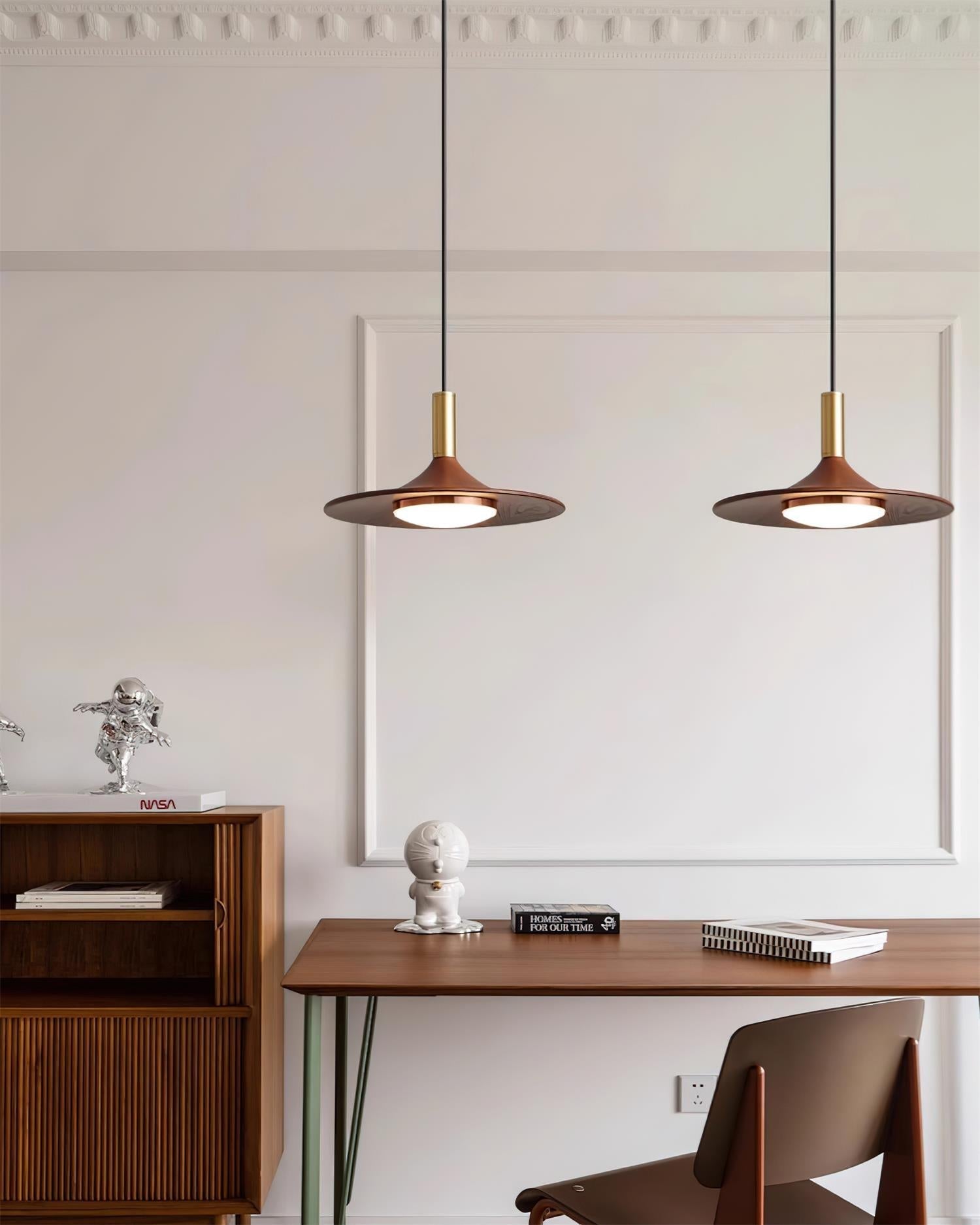 Pend­­ant Light Hat Shape Midcentury - Lamp Copper