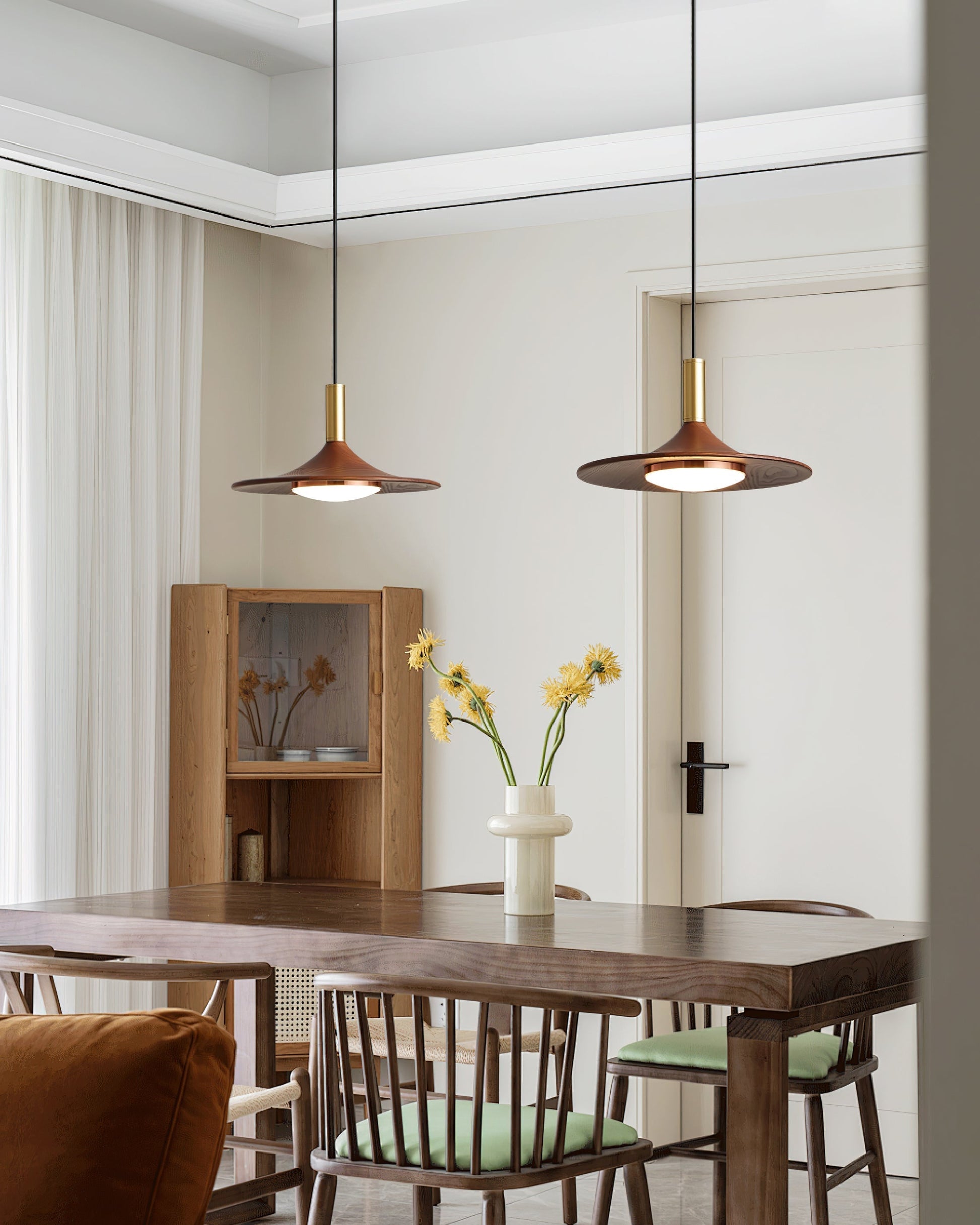 Pend­­ant Light Hat Shape Midcentury - Lamp Copper