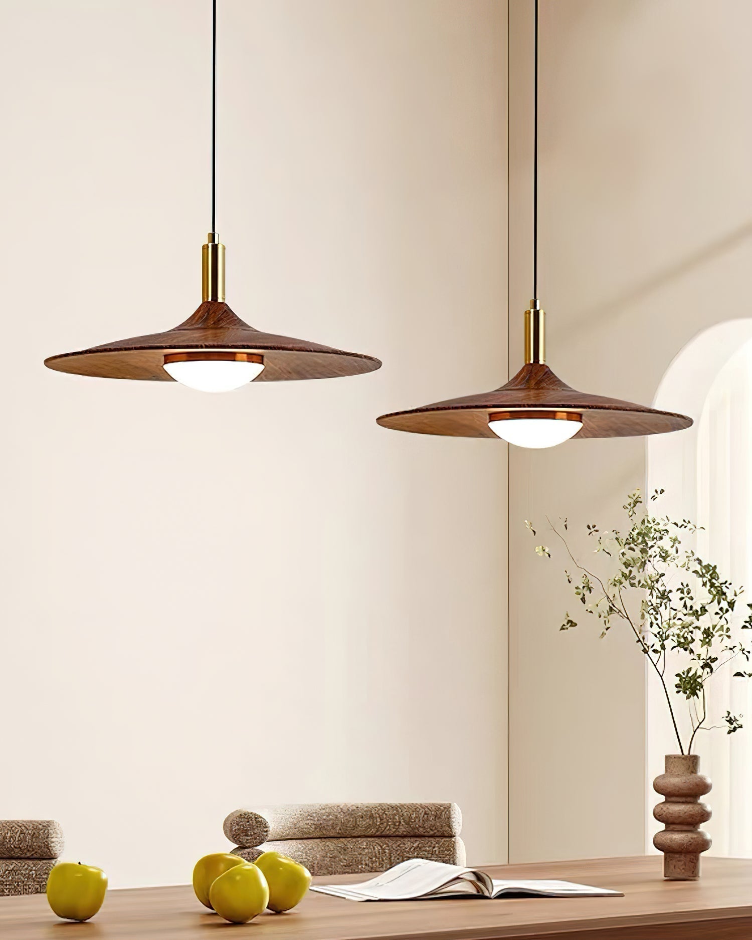 Pend­­ant Light Hat Shape Midcentury - Lamp Copper