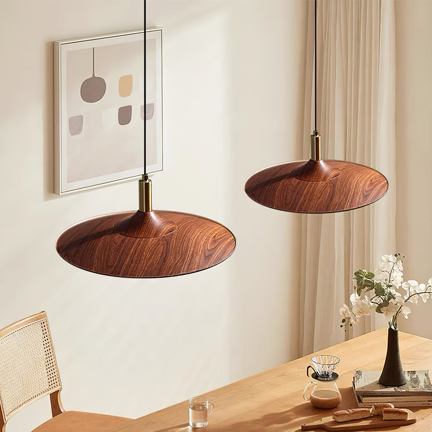 Pend­­ant Light Hat Shape Midcentury - Lamp Copper