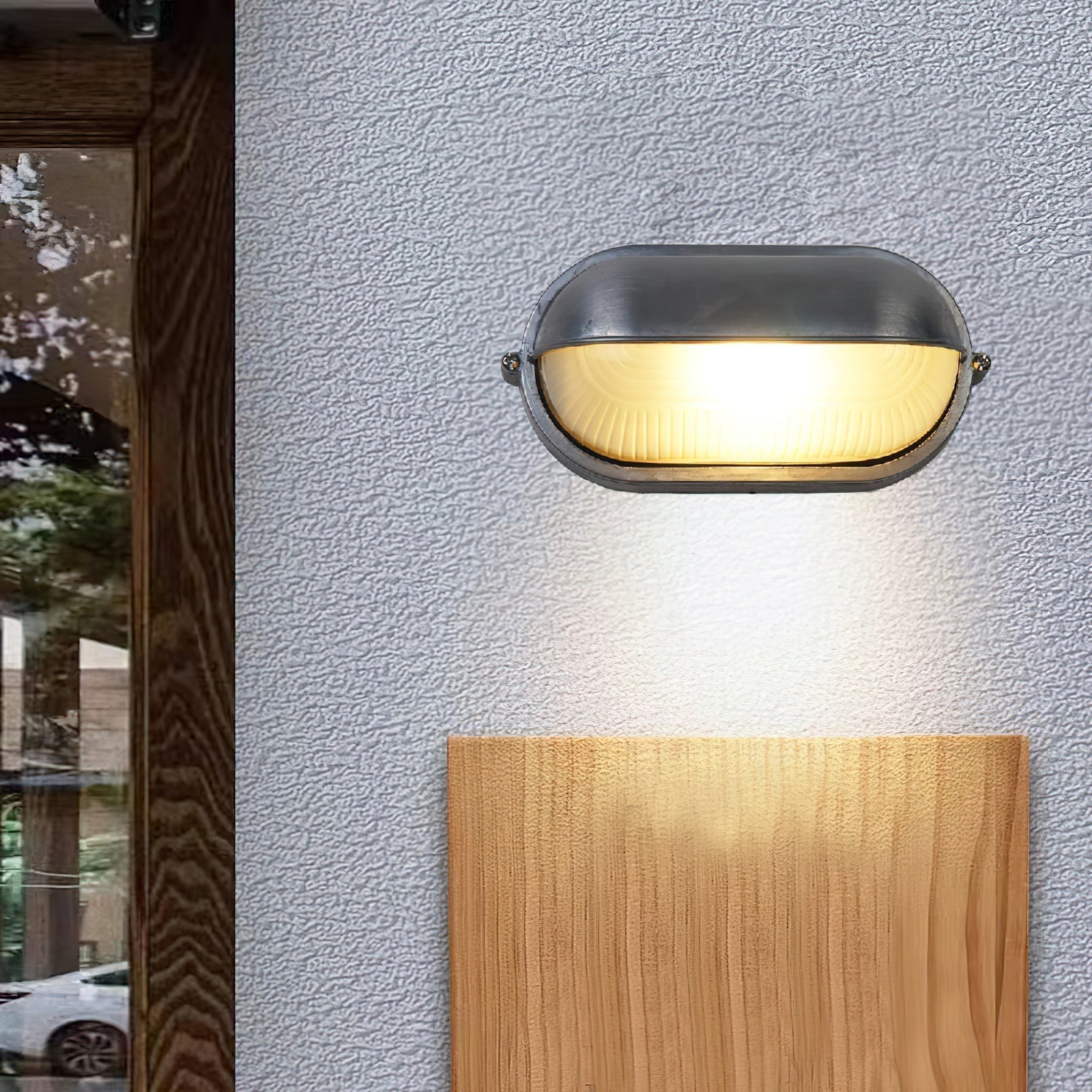 Vorn Modern Round/Ellipse Outdoor Waterproof Wall Lamp. 2 Colors - Lamp Copper
