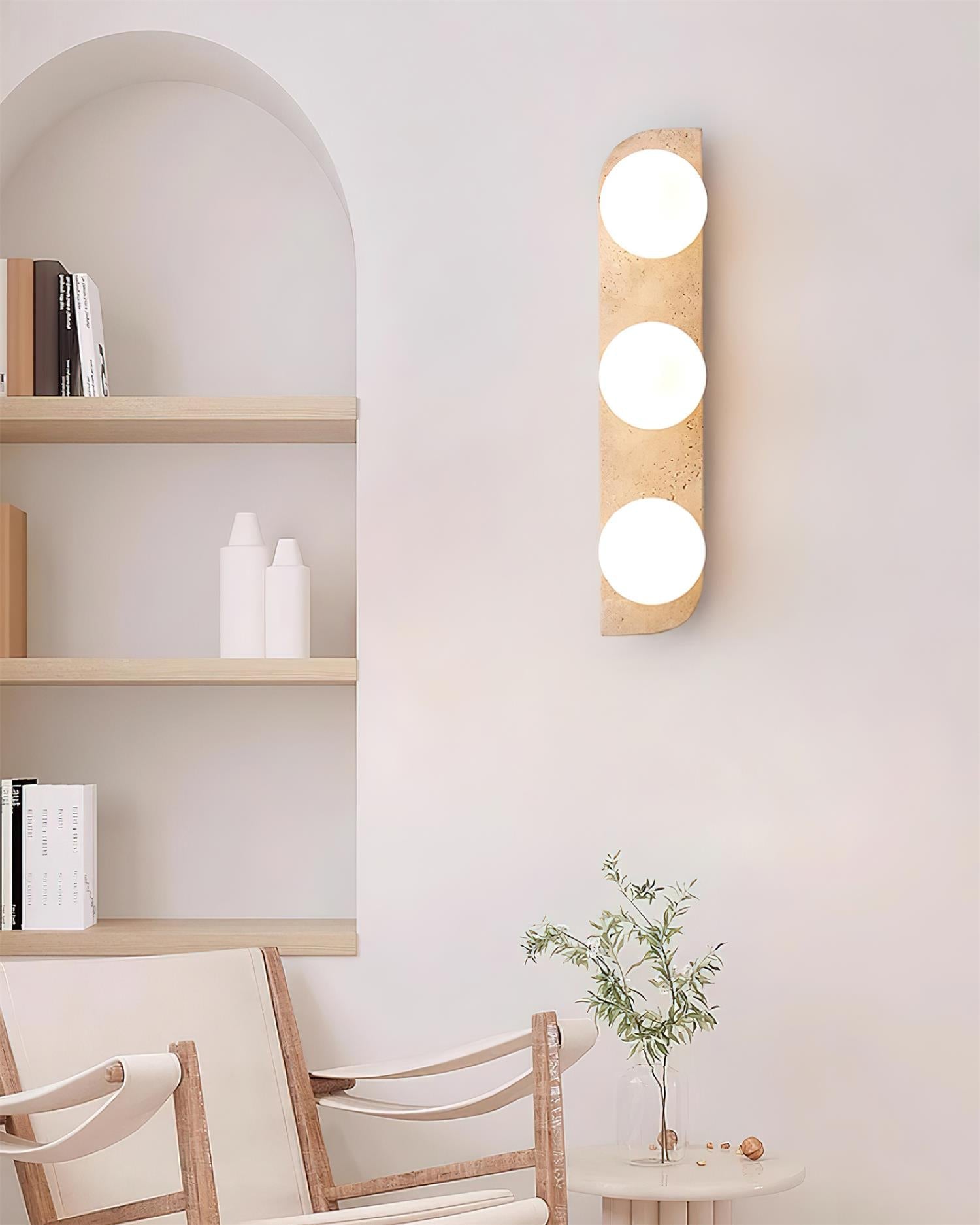 Ritta Travertine Wall Lamp - Lamp Copper