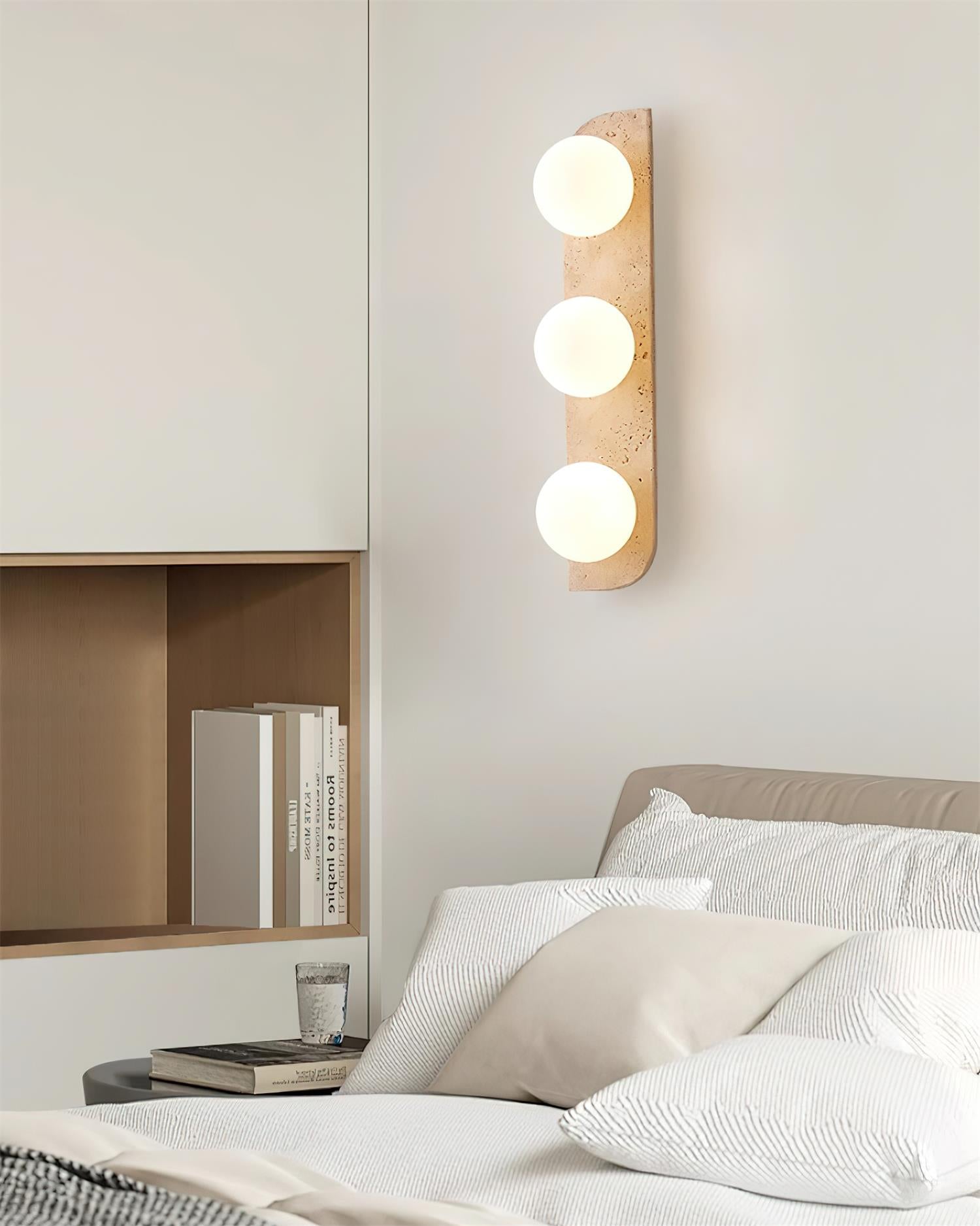 Ritta Travertine Wall Lamp - Lamp Copper