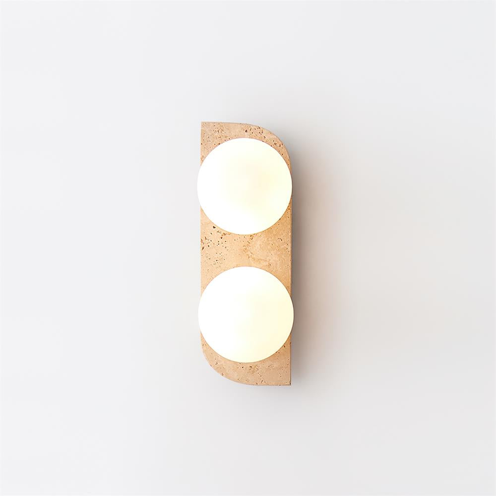 Ritta Travertine Wall Lamp - Lamp Copper
