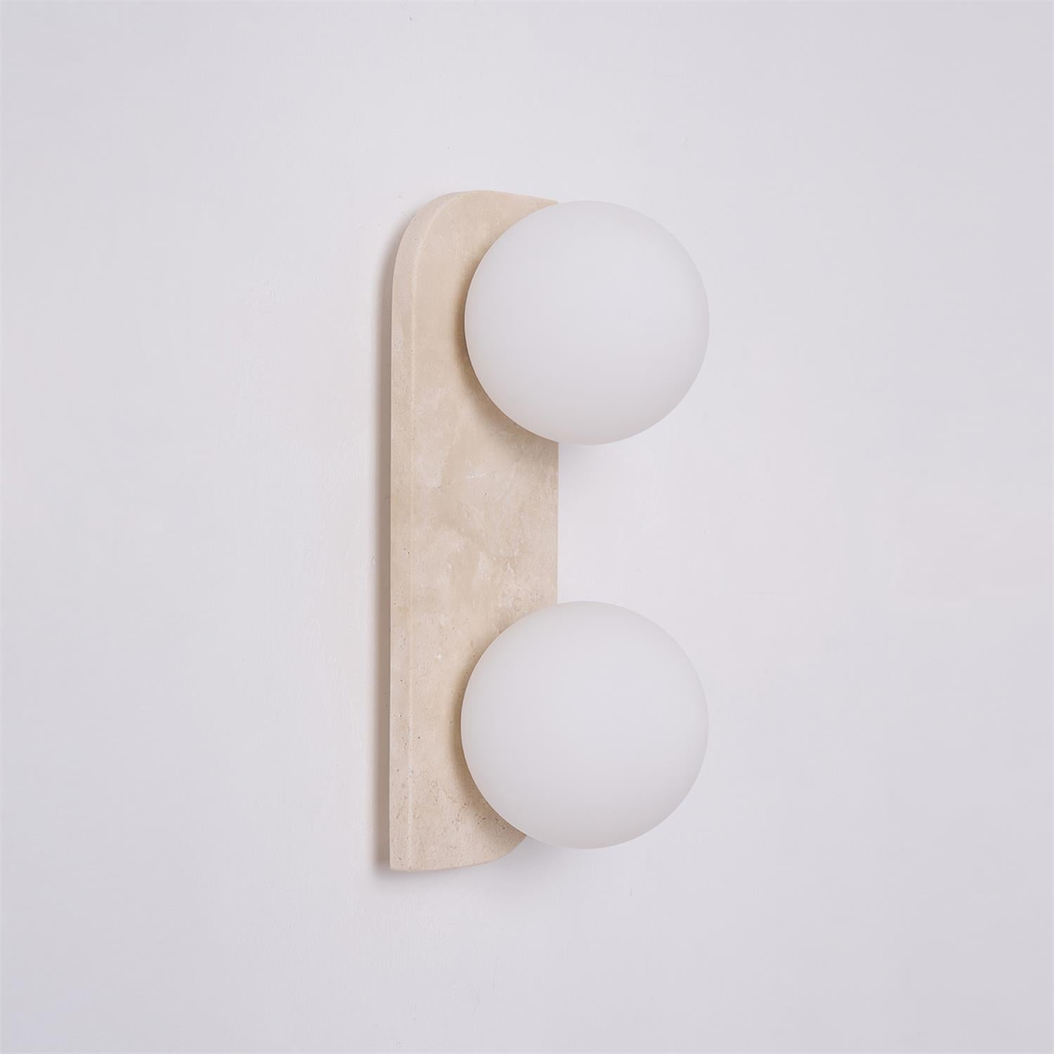 Ritta Travertine Wall Lamp - Lamp Copper