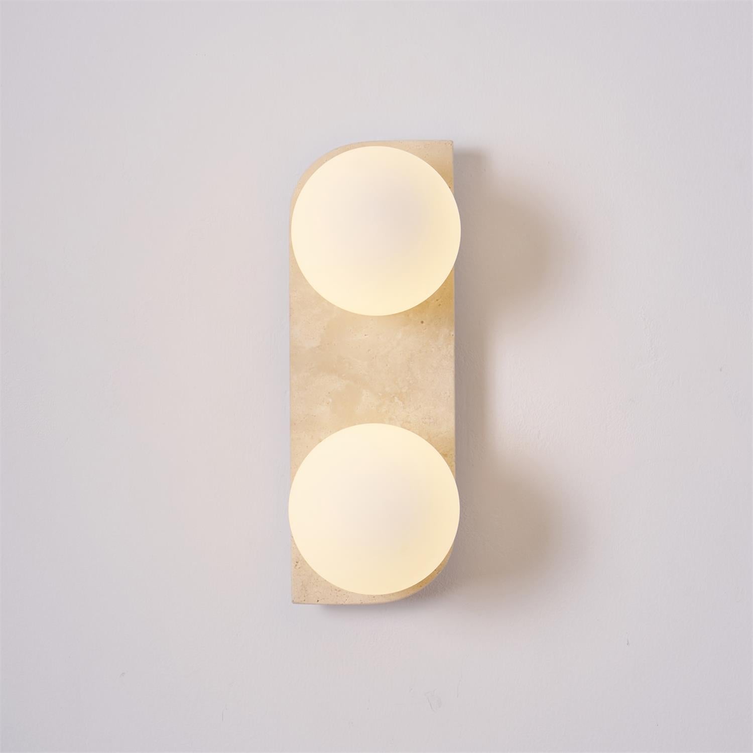 Ritta Travertine Wall Lamp - Lamp Copper