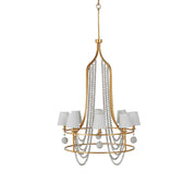 Zethayra Vintage Industrial Wooden Metal Chandelier - Lamp Copper