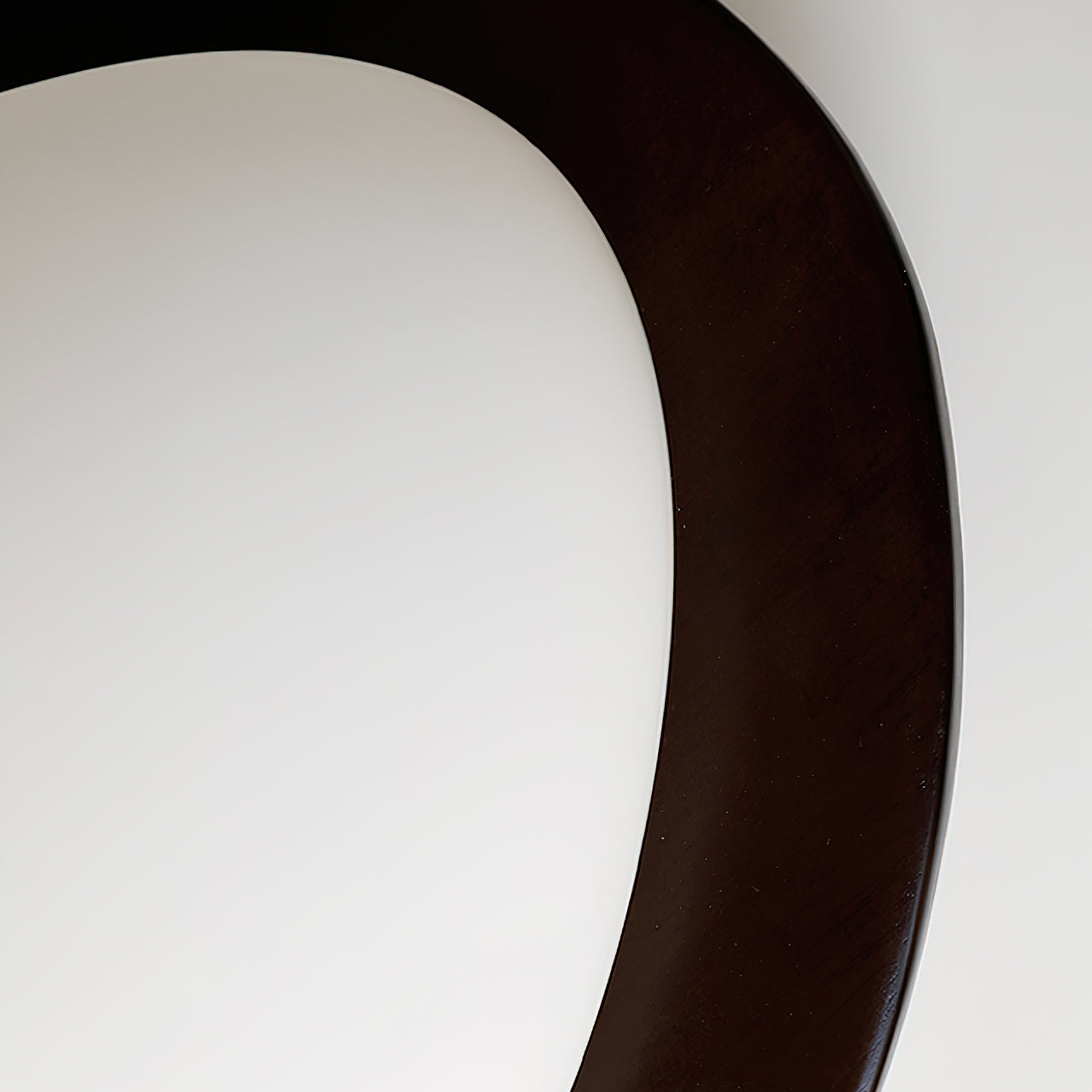 Ceiling Light Wood and Acrylic Oval Shade Minimalist Natural - Lamp Copper