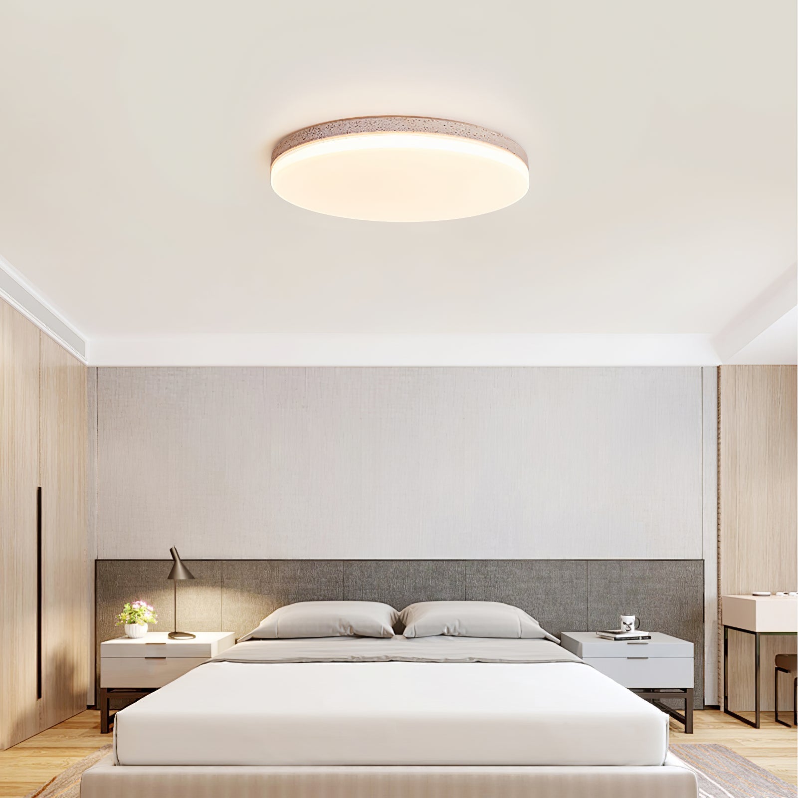 Orla Travertine Ceiling Light - Lamp Copper
