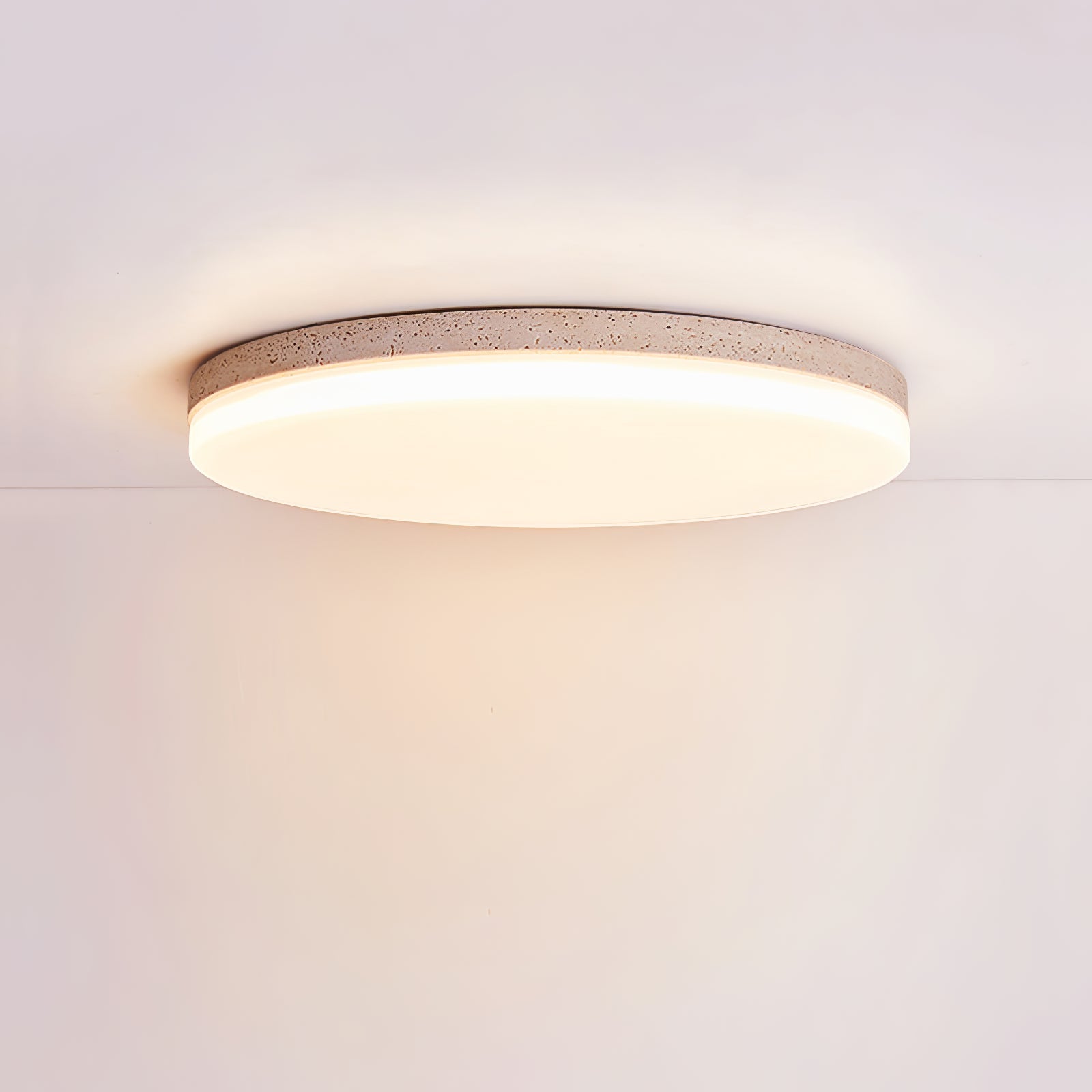 Orla Travertine Ceiling Light - Lamp Copper
