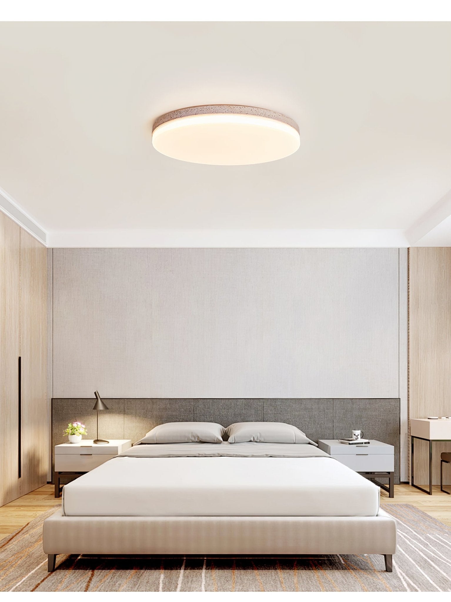 Orla Travertine Ceiling Light - Lamp Copper