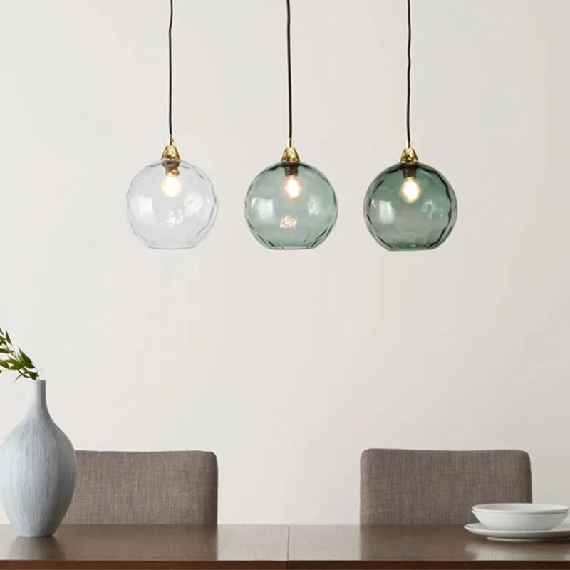 Water Ripple Glass Pendant Lights - Lamp Copper
