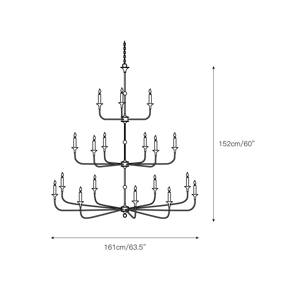 Wisp Grande Vintage Industrial Bronze Metal Chandelier - Lamp Copper