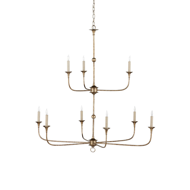 Wisp Grande Vintage Industrial Bronze Metal Chandelier - Lamp Copper