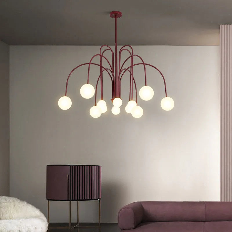 Monica Pendant Light Double Layer Glass Bubble - Lamp Copper