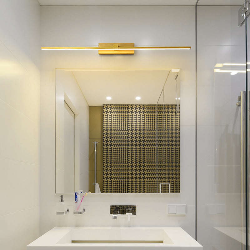 Hexa Linear Mirror Vanity Wall Lamp Bathroom Bedroom Modern - Lamp Copper