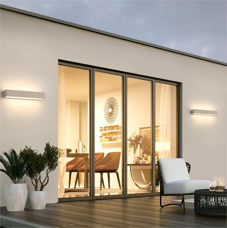 Fyra LED Outdoor Wall Lamp, Black & White - Lamp Copper