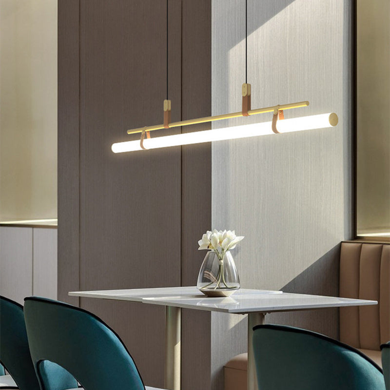 Inari Modern Linear Metal Pendant Light,Black/Gold - Lamp Copper