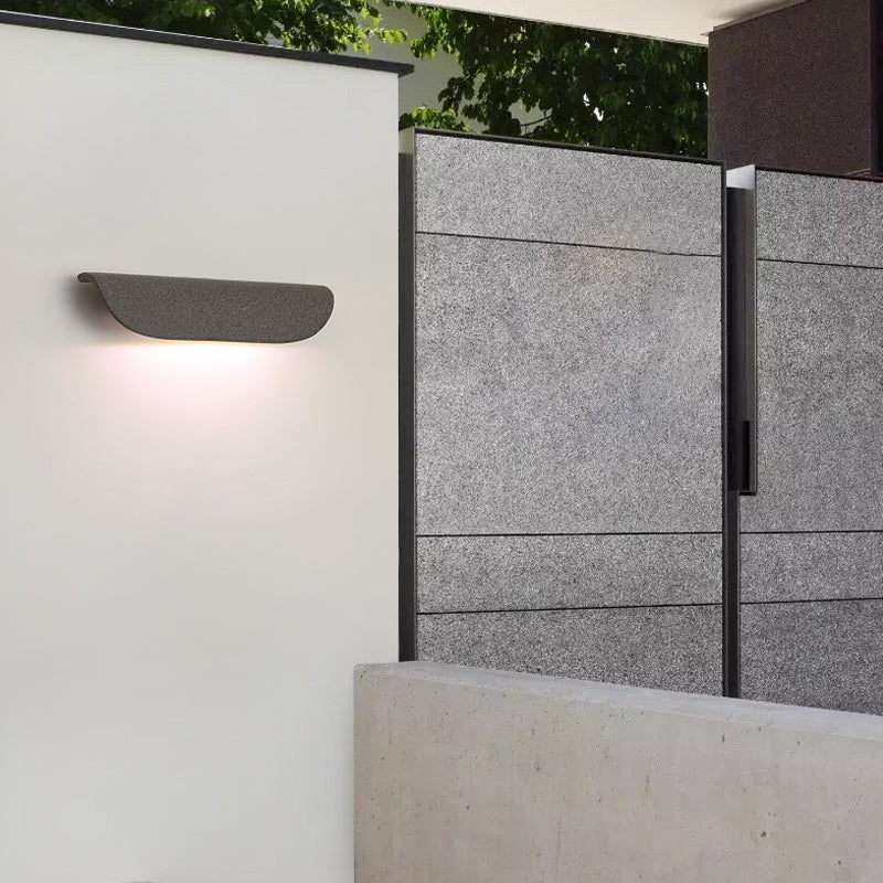 Ray Modern Outdoor Wall Lighting, Waterproof, Curved - Lamp Copper