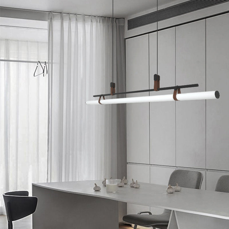 Inari Modern Linear Metal Pendant Light,Black/Gold - Lamp Copper