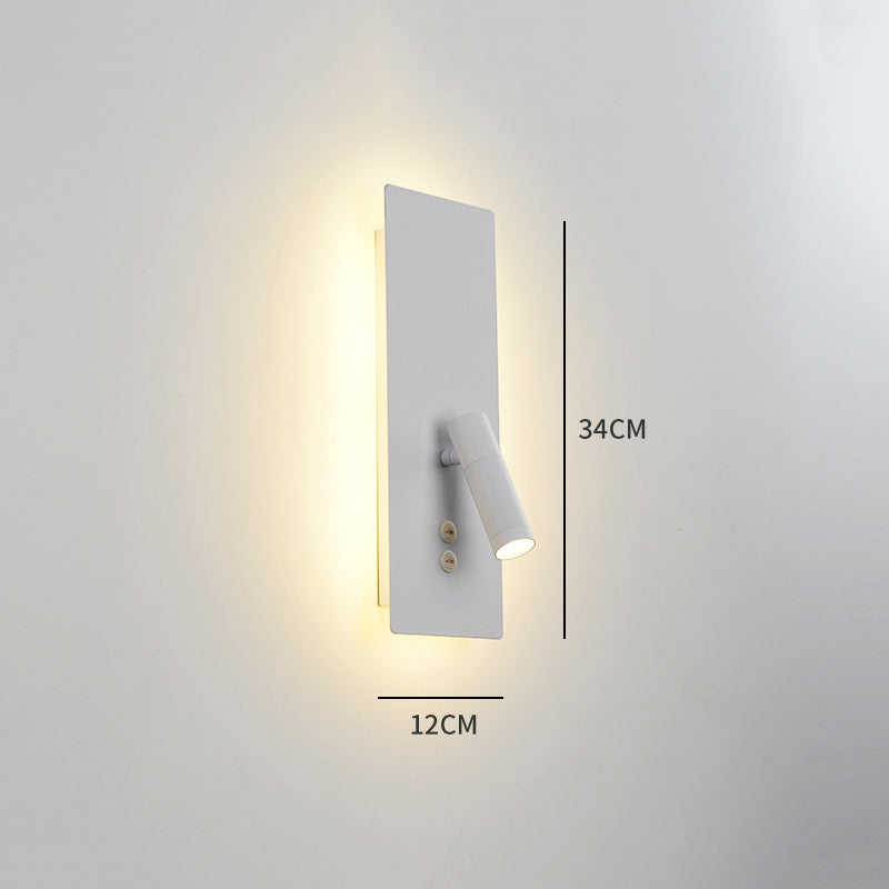 Ray Modern Flashlight Metal/Acrylic Wall Lamp Spotlight, Gold/Black/White - Lamp Copper