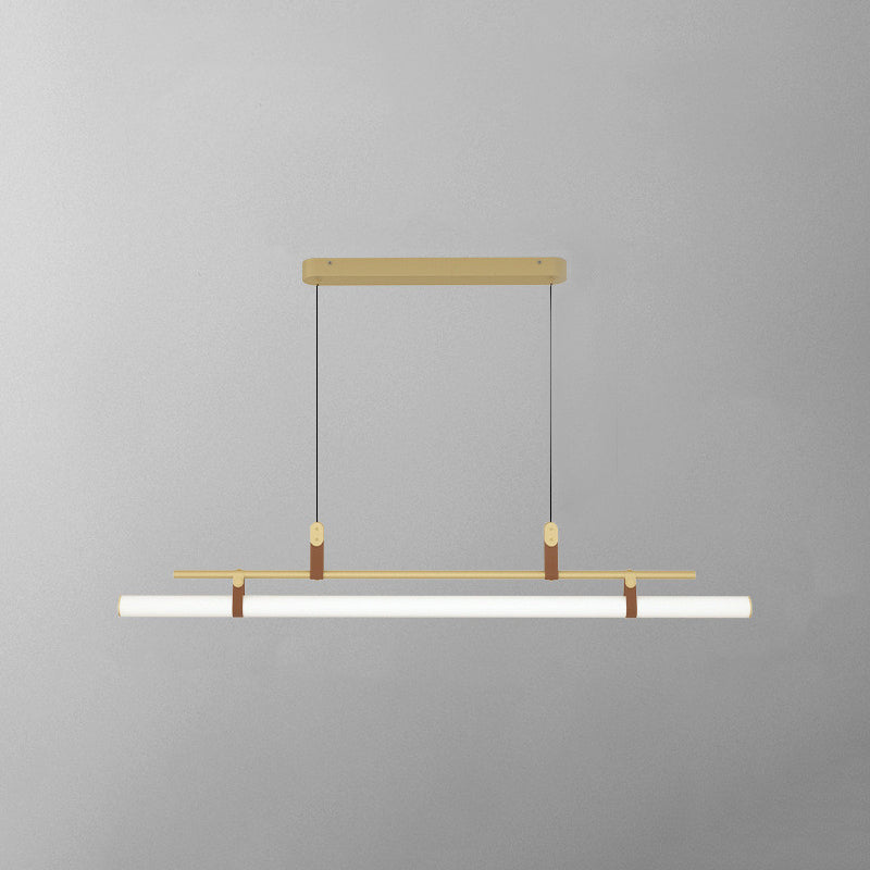Inari Modern Linear Metal Pendant Light,Black/Gold - Lamp Copper