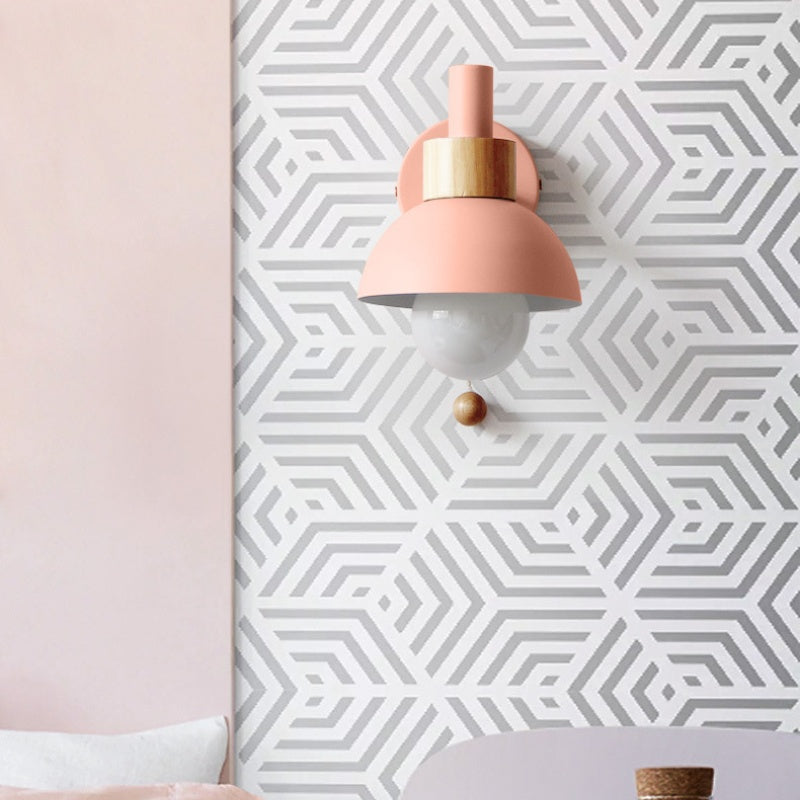Valentina Modern LED Wall Lamp Metal Glass Bedroom White/Yellow/Pink/Green - Lamp Copper