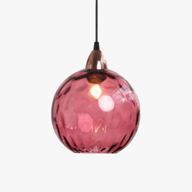 Water Ripple Glass Pendant Lights - Lamp Copper