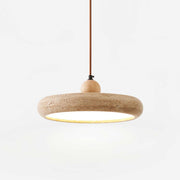 Zesolor Minimalist Travertine Pendant Light - Lamp Copper