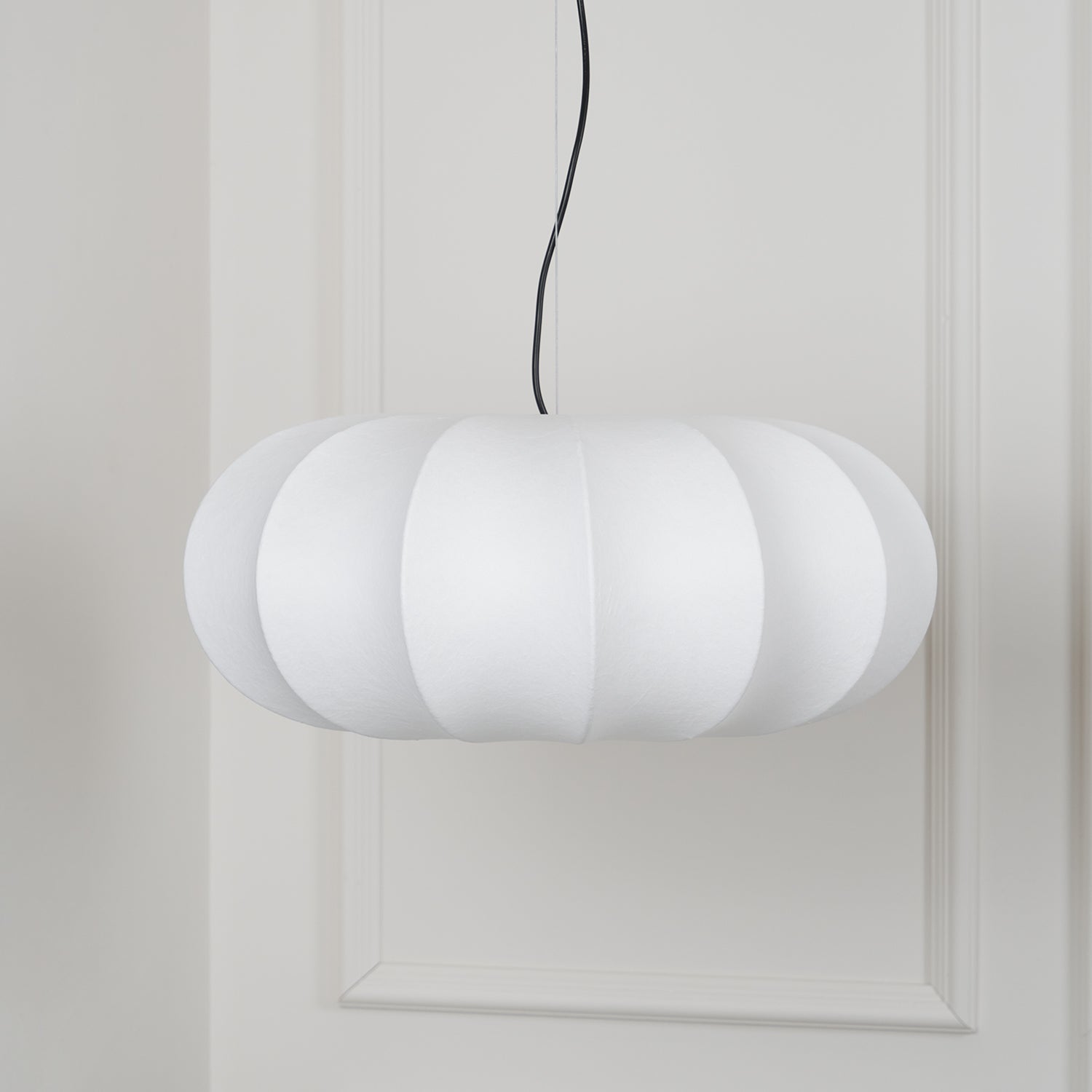 Kiyo Pumpkin Pendant Light Silk - Lamp Copper