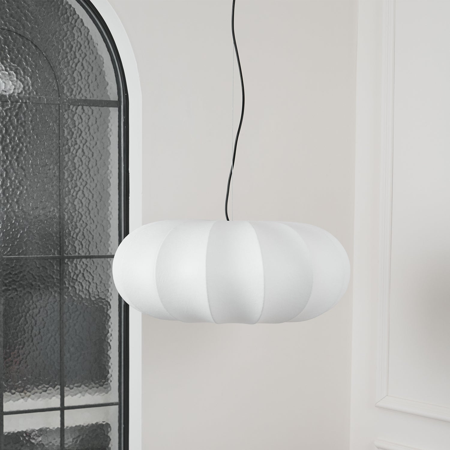 Kiyo Pumpkin Pendant Light Silk - Lamp Copper