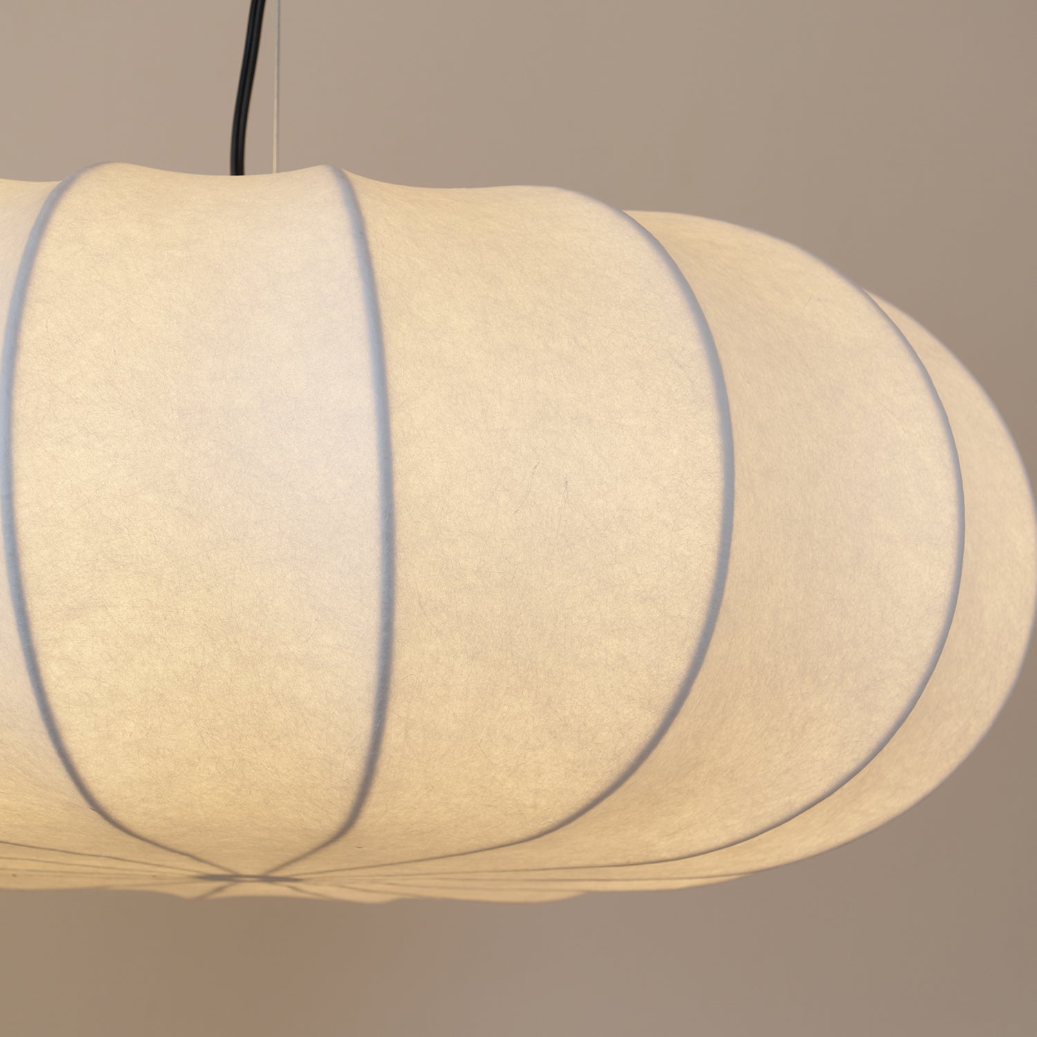 Kiyo Pumpkin Pendant Light Silk - Lamp Copper