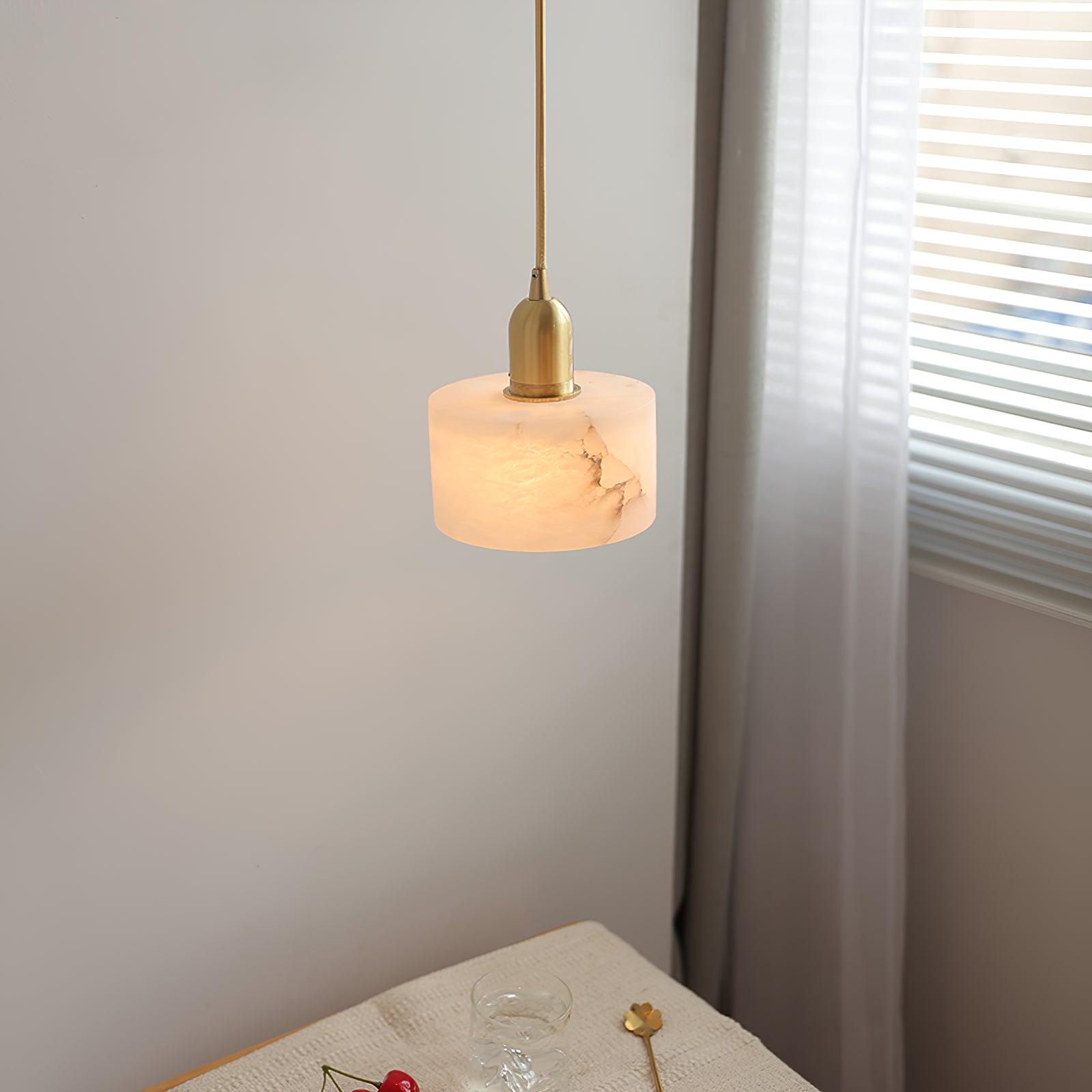 Brio Alabaster Pendant Light - Lamp Copper
