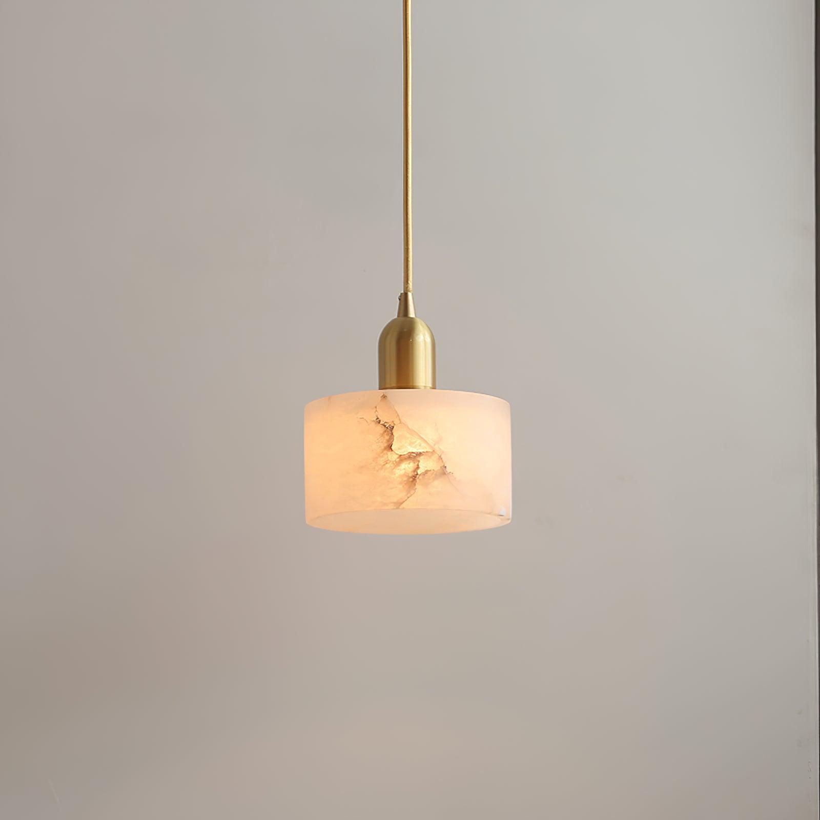 Brio Alabaster Pendant Light - Lamp Copper