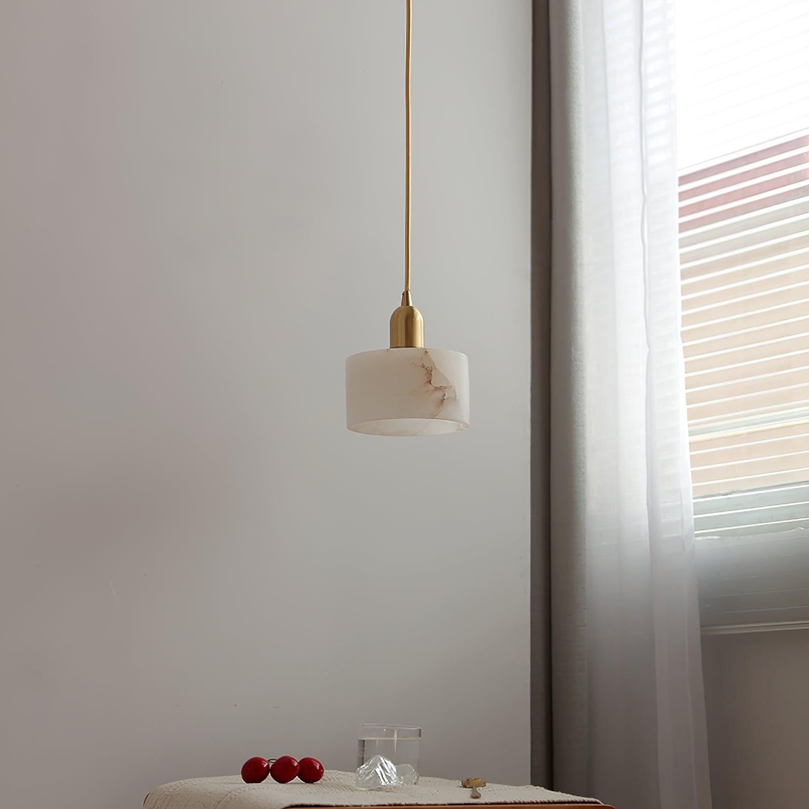 Brio Alabaster Pendant Light - Lamp Copper