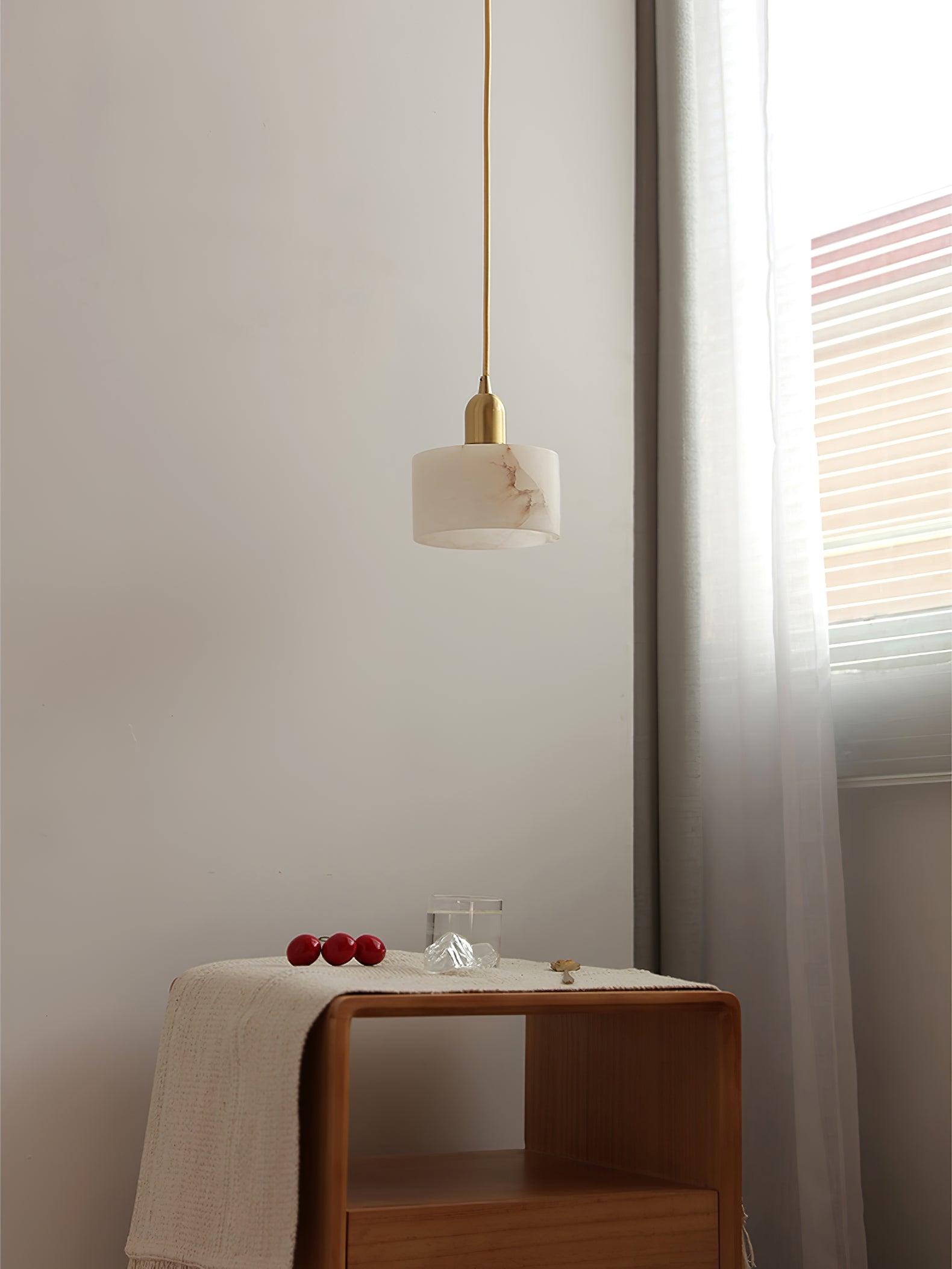 Brio Alabaster Pendant Light - Lamp Copper