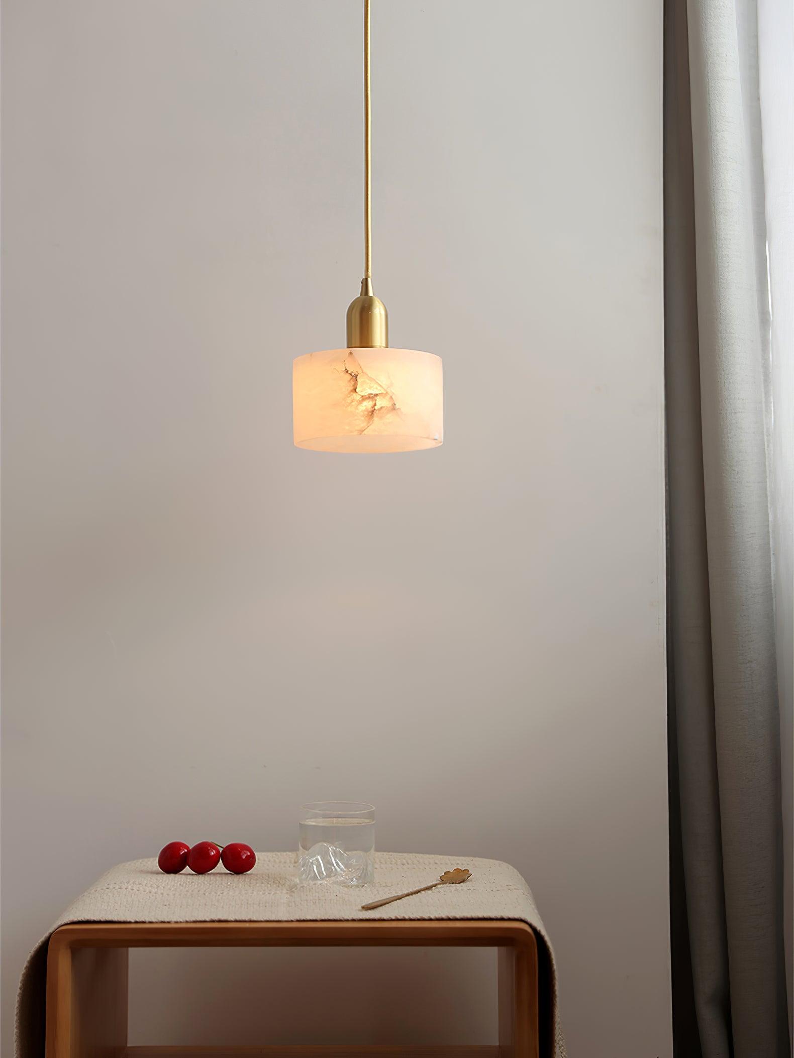 Brio Alabaster Pendant Light - Lamp Copper