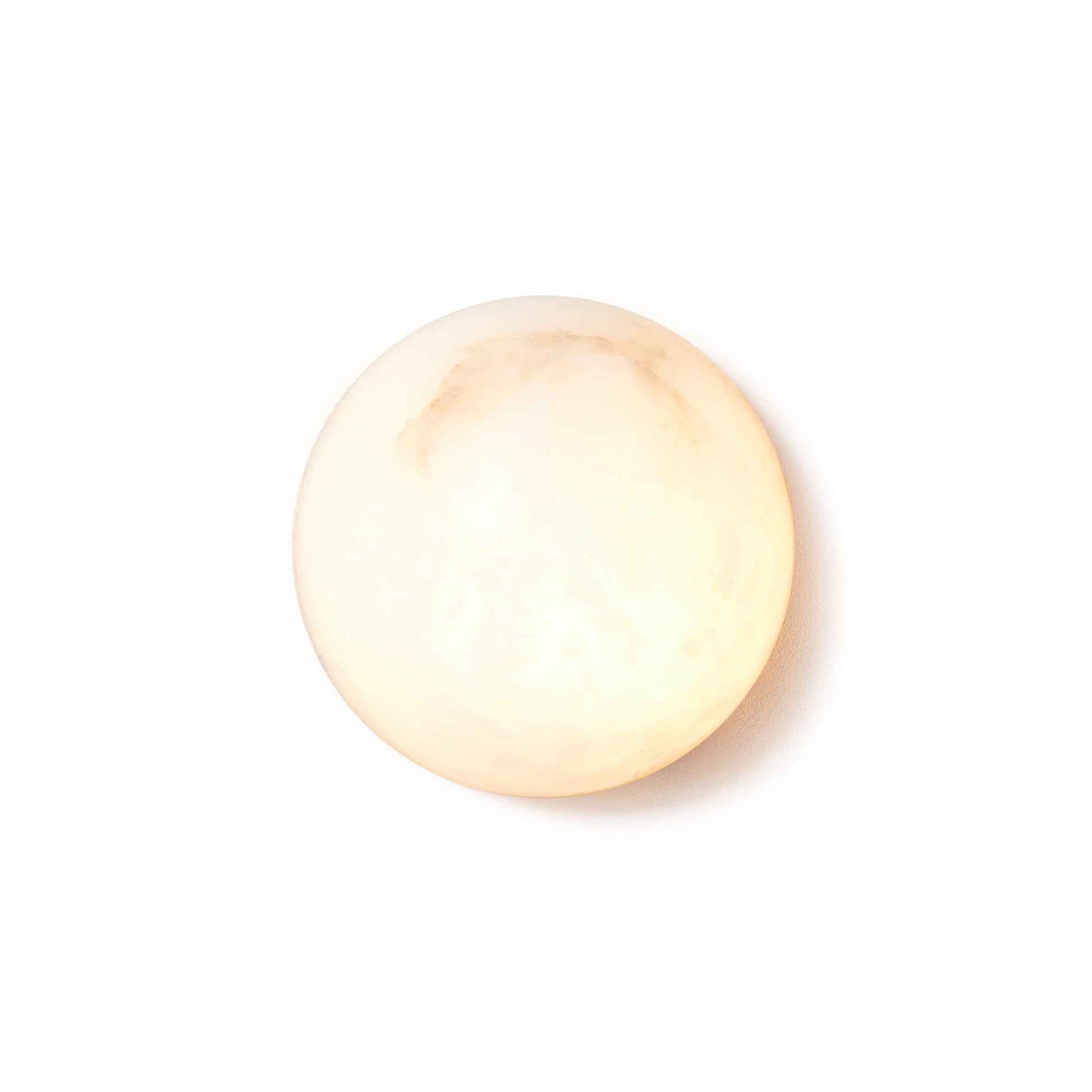 Grex Minimalist Round Alabaster Wall Lamp - Lamp Copper