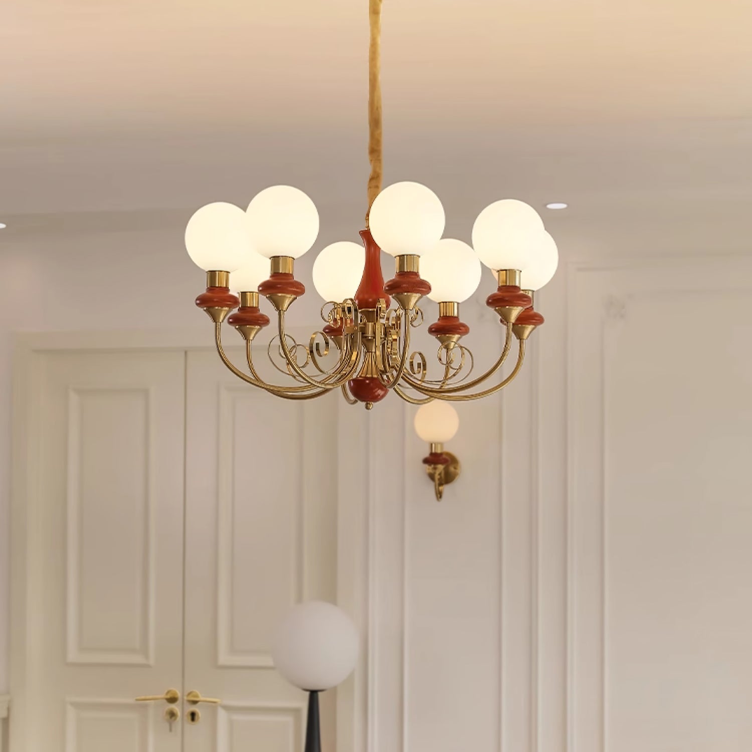 Evanthe Chandelier Glass - Lamp Copper