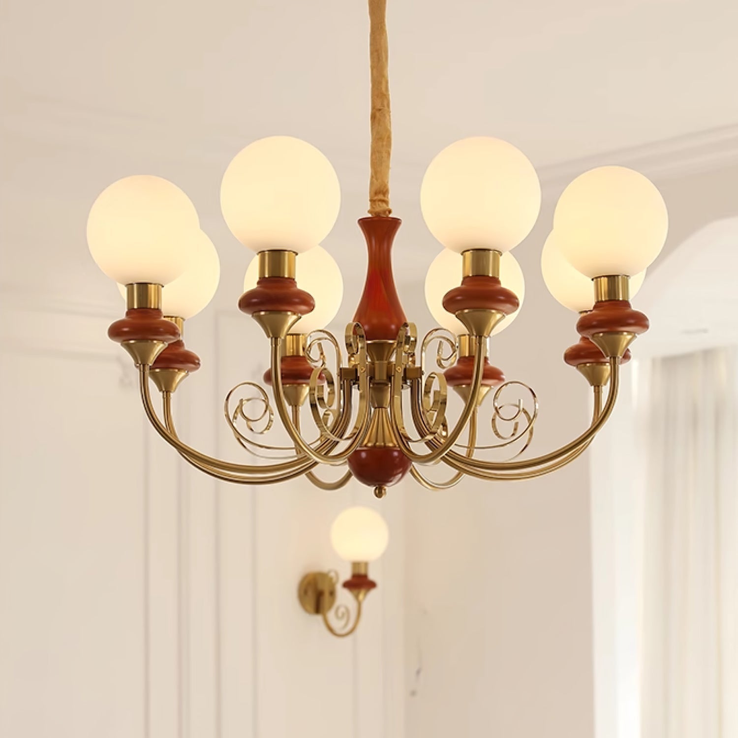 Evanthe Chandelier Glass - Lamp Copper