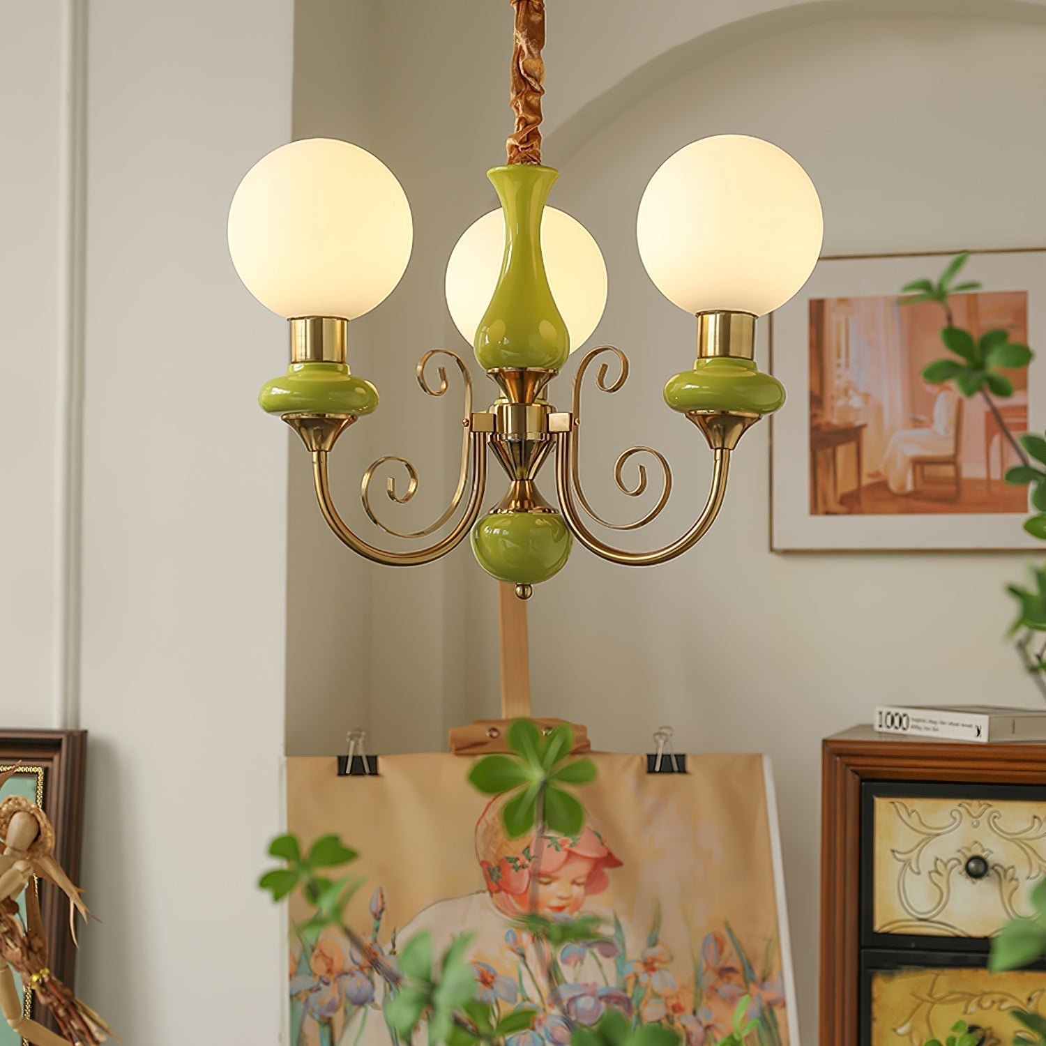 Evanthe Chandelier Glass - Lamp Copper
