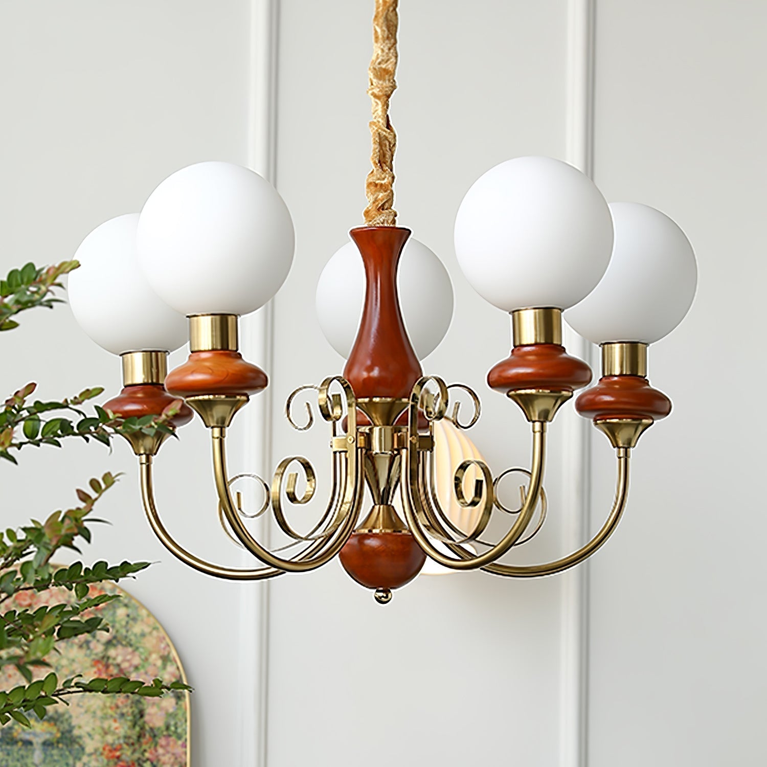 Evanthe Chandelier Glass - Lamp Copper