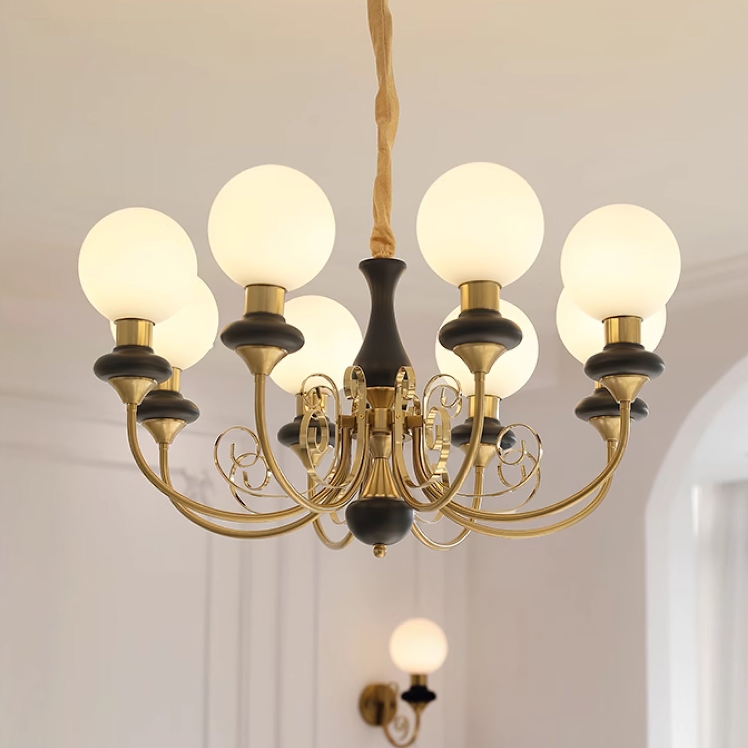 Evanthe Chandelier Glass - Lamp Copper