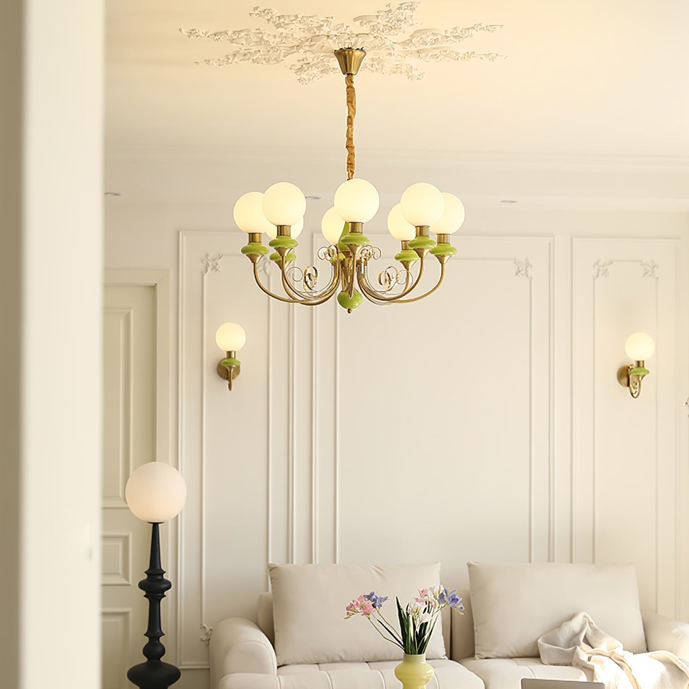Evanthe Chandelier Glass - Lamp Copper