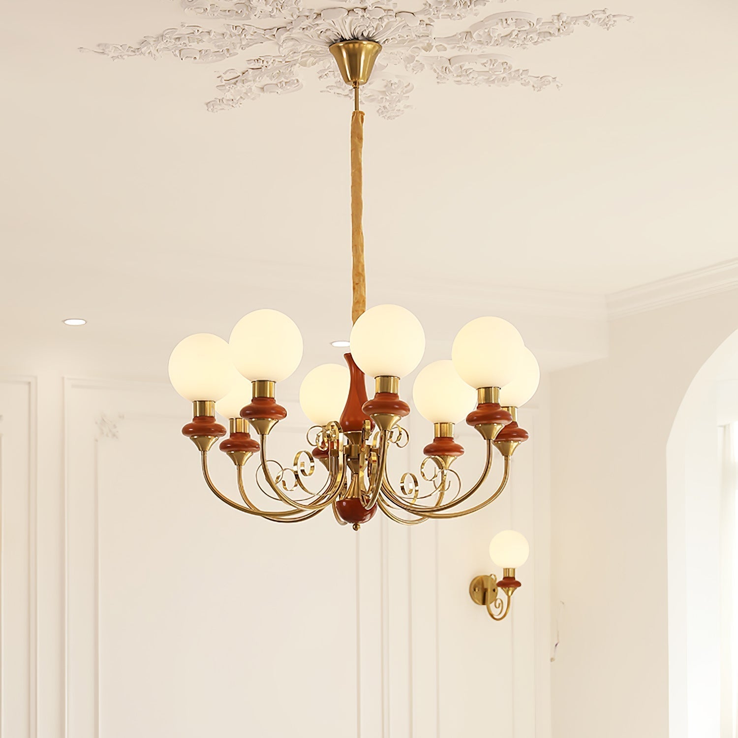 Evanthe Chandelier Glass - Lamp Copper